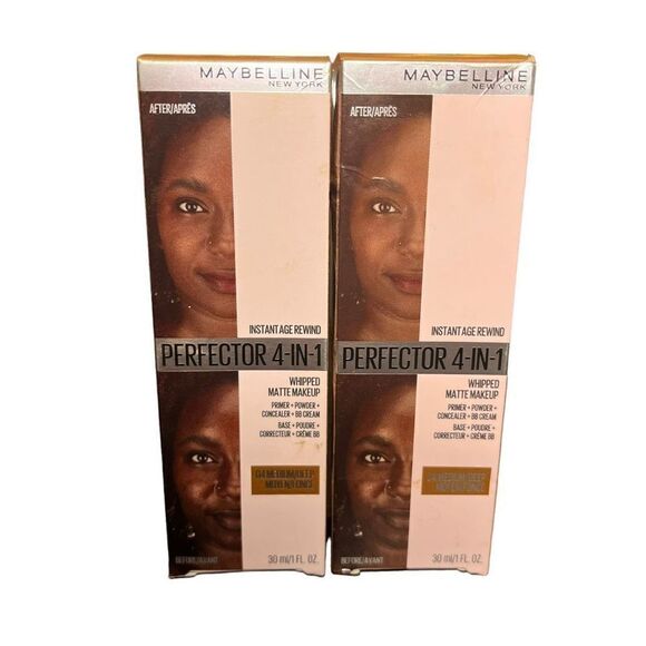 Lot of 2 04 Medium/Deep Maybelline Instant Age Rewind Perfector 4-in-1 Whipped - Picture 2 of 4